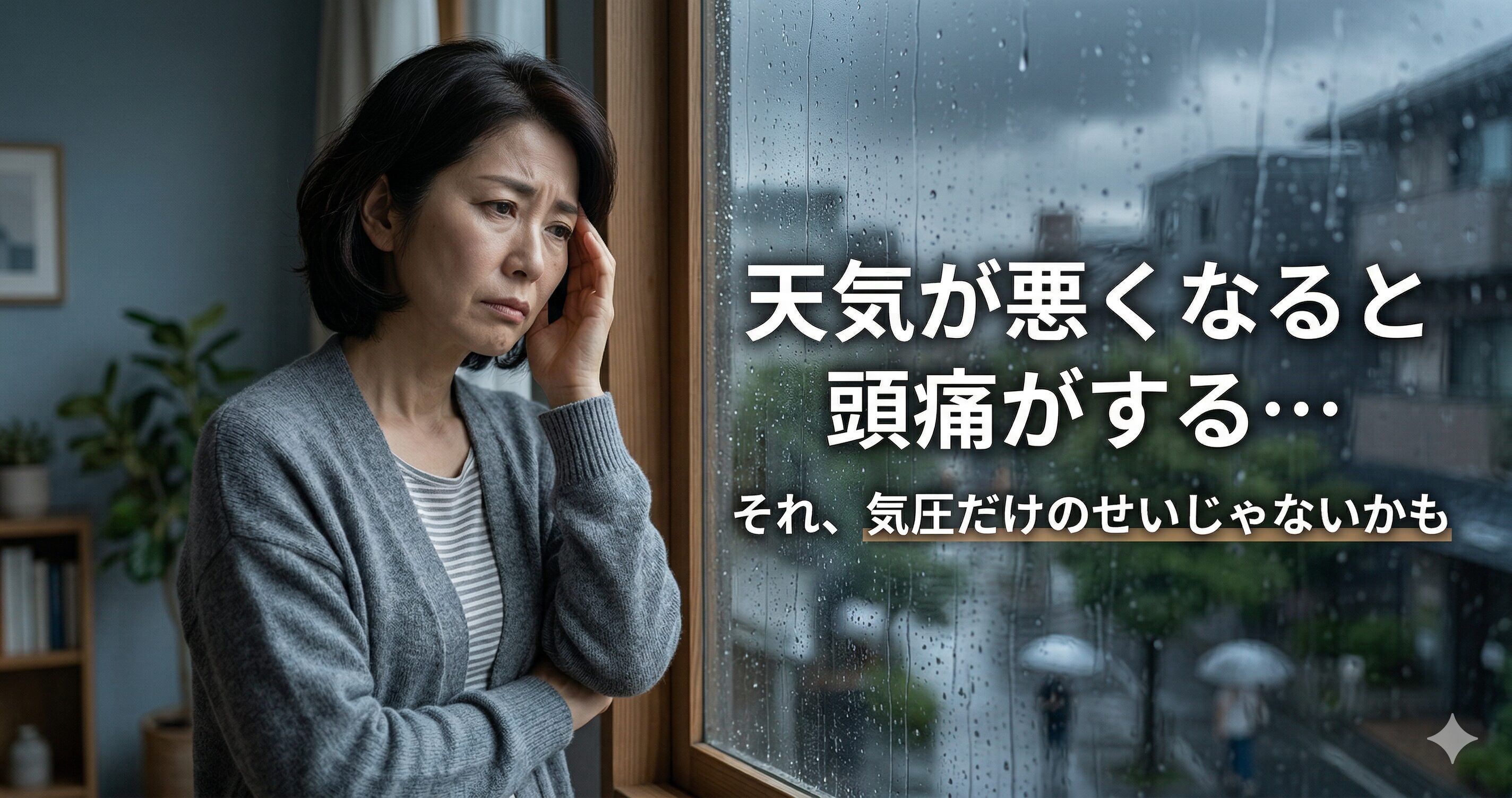 天気が悪くなると頭痛になる