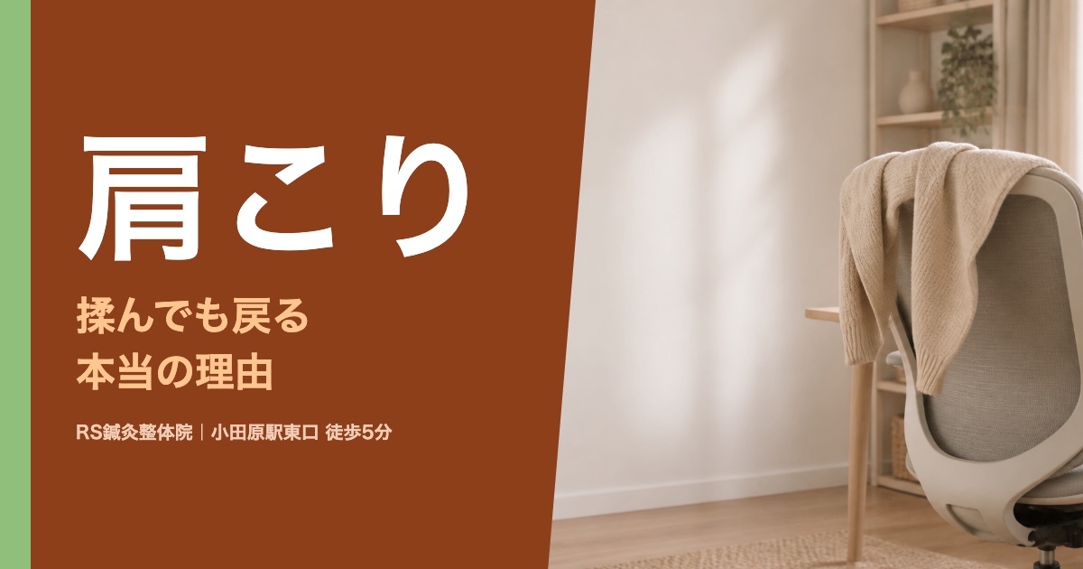 肩こりが揉んでも戻る本当の理由｜小田原の鍼灸整体院