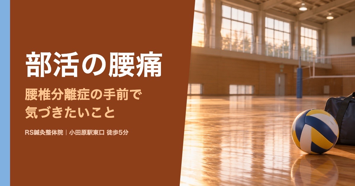 部活の腰痛、腰椎分離症の手前で気づきたいこと｜小田原の鍼灸整体院が解説