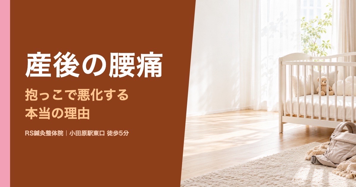 産後の腰痛が抱っこで悪化する理由｜小田原の鍼灸整体院が解説